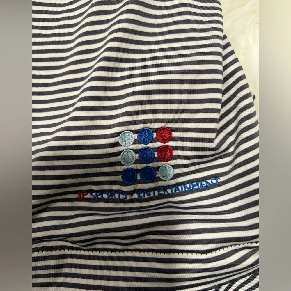 Peter Millar Summer comfort polo size Large striped EUC - Picture 8 of 8